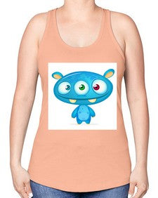 Monster 181# - cartoon general -Racerback Tank
