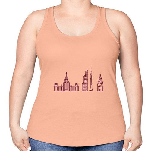 Moscow 1355# - cities -Racerback Tank