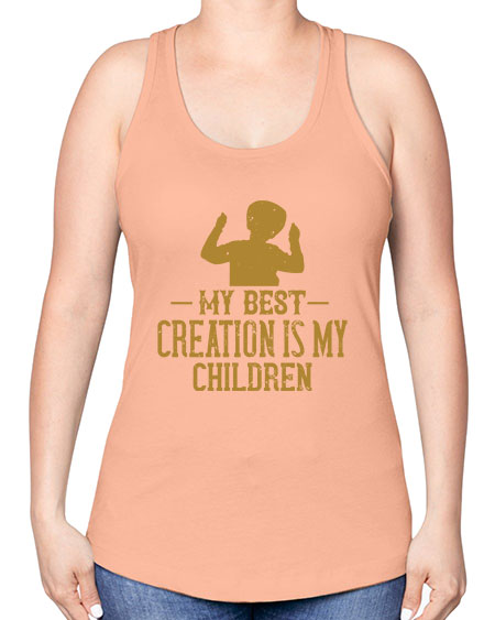 My best creation is my children Style 157# - kids -Racerback Tank