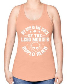 My son is the voice of the logo movies 34# - ufo -Racerback Tank
