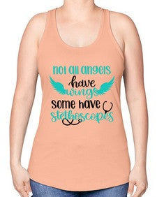 Not All Angels Have Style Style 1134# - nurse -Racerback Tank