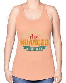 Nulticultural markets are nuanced but not alien 36# - ufo -Racerback Tank