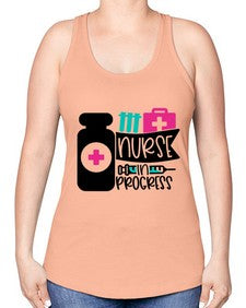 Nurse In Progress Style Style 1161# - nurse -Racerback Tank