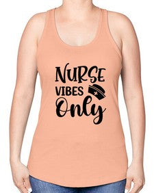 Nurse vibes only 1222# - nurse -Racerback Tank