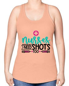 Nurses Need Shoot Too Style Style 1249# - nurse -Racerback Tank