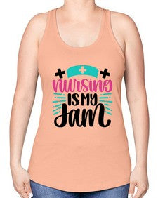 Nursing Is My Jam Style Style 1273# - nurse -Racerback Tank
