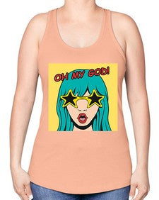 Oh My God 963# - art pop art -Racerback Tank