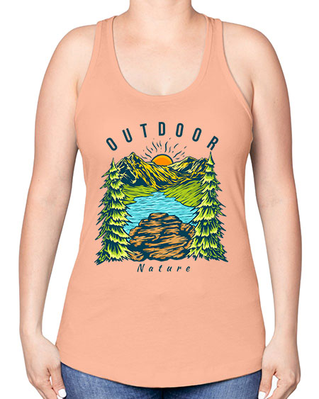 Outdoor Nature 17# - nature -Racerback Tank