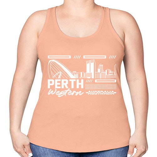 Perth 1597# - cities -Racerback Tank