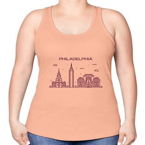 Philadelphia 1602# - cities -Racerback Tank