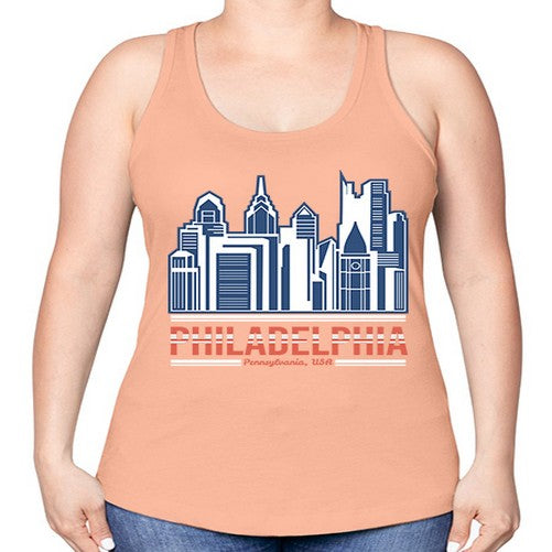 Philadelphia 1604# - cities -Racerback Tank