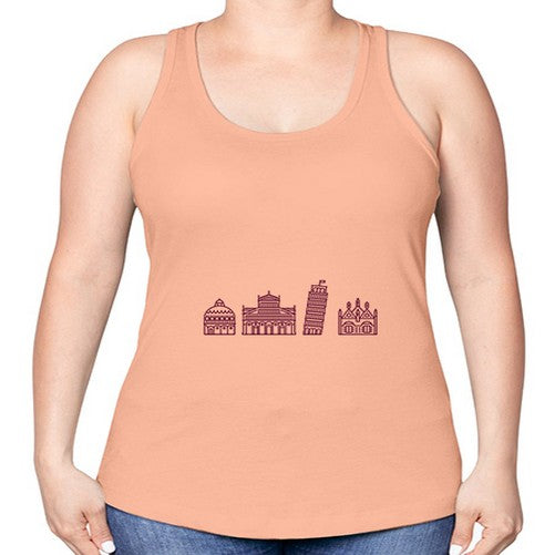 Pisa 1621# - cities -Racerback Tank