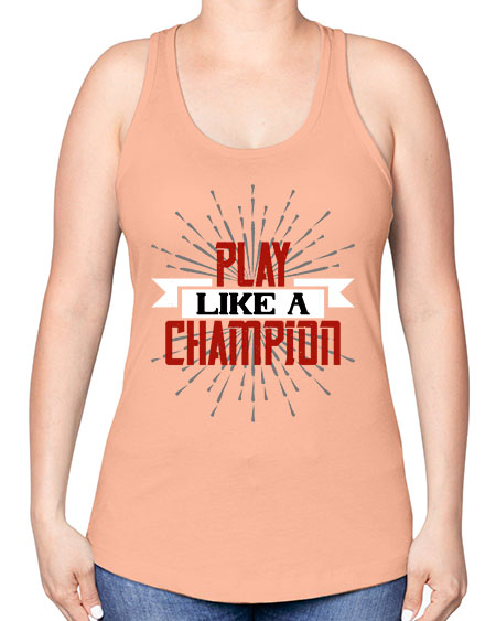 Play like a champion 1942# - badminton -Racerback Tank