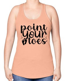 Point your toes 172# - ballet -Racerback Tank