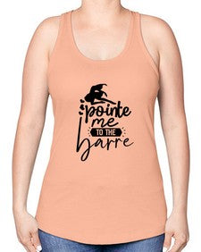 Pointe me to the barre 174# - ballet -Racerback Tank