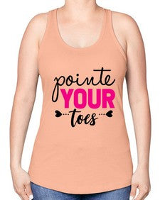 Pointe your toes 176# - ballet -Racerback Tank