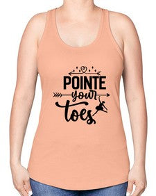 Pointe your toes 177# - ballet -Racerback Tank