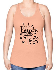 Pointe your toes 178# - ballet -Racerback Tank