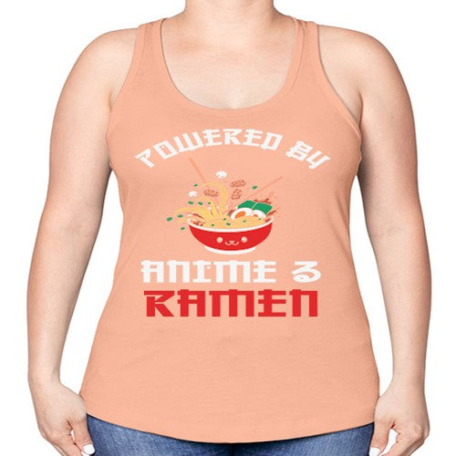 Powered by Anime amp Ramen 275# - anime -Racerback Tank