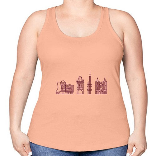 Prague 1687# - cities -Racerback Tank