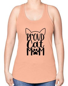 Pround Cat Mom Style 103# - cats -Racerback Tank
