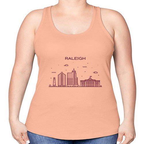 Raleigh 1708# - cities -Racerback Tank