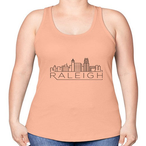Raleigh Minimal Skyline 1707# - cities -Racerback Tank