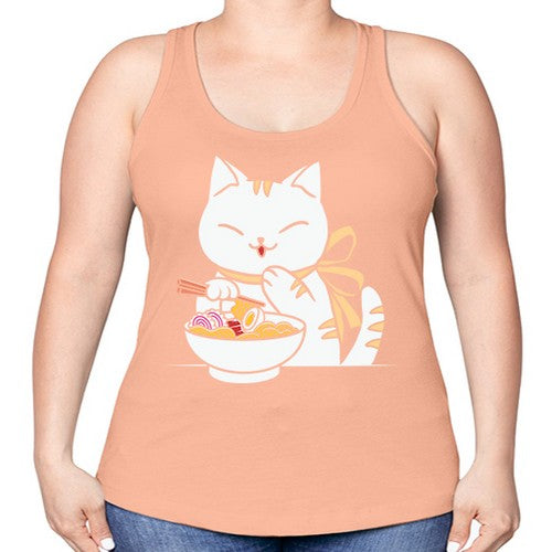 Ramen Cat Kawaii Anime Tee Japanese 280# - anime -Racerback Tank