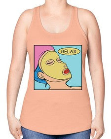 Relax 1013# - art pop art -Racerback Tank