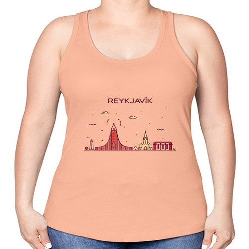 Reykjavik 1719# - cities -Racerback Tank
