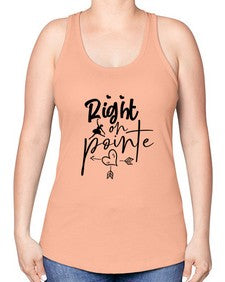 Right on pointe 181# - ballet -Racerback Tank