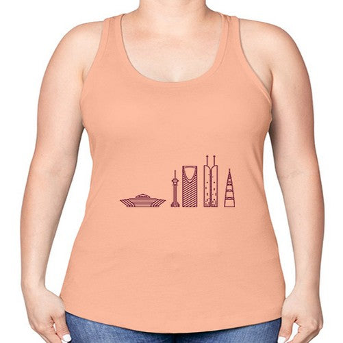 Riyadh 1740# - cities -Racerback Tank