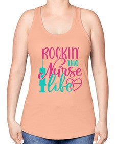 Rockin The Nurse Life Style Style 1358# - nurse -Racerback Tank