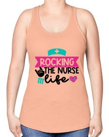 Rocking The Nurse Life Style Style 1360# - nurse -Racerback Tank