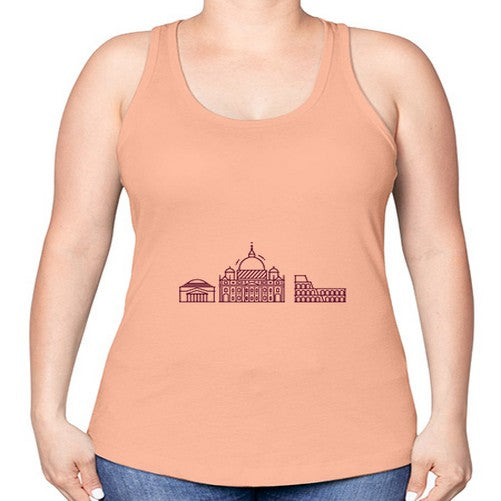 Rome 1749# - cities -Racerback Tank