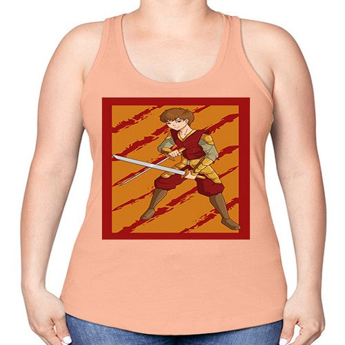 Samurai boy 95# - anime -Racerback Tank