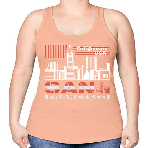 San Francisco 1777# - cities -Racerback Tank