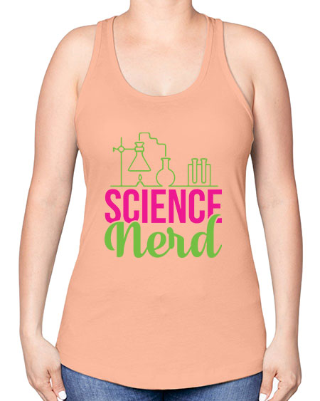 Science Nerd 60# - general science -Racerback Tank