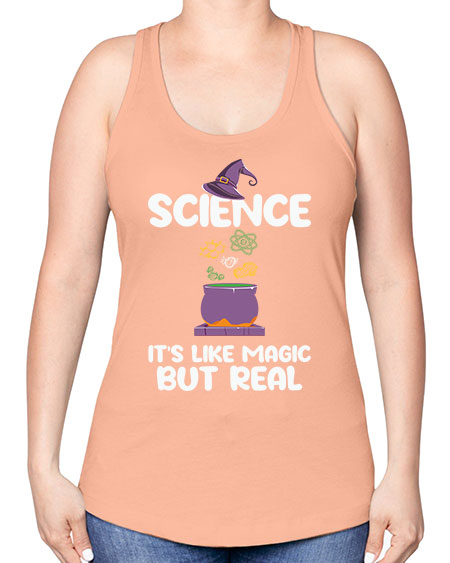 ScienceItsLikeMagicButScientistSkinite Scientist Skinite 48# - general science -Racerback Tank