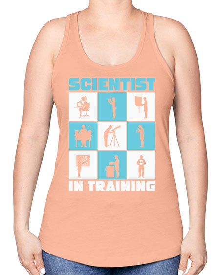 ScientistInTrainingScienceScientistSkinite Scientist Skinite 40# - general science -Racerback Tank