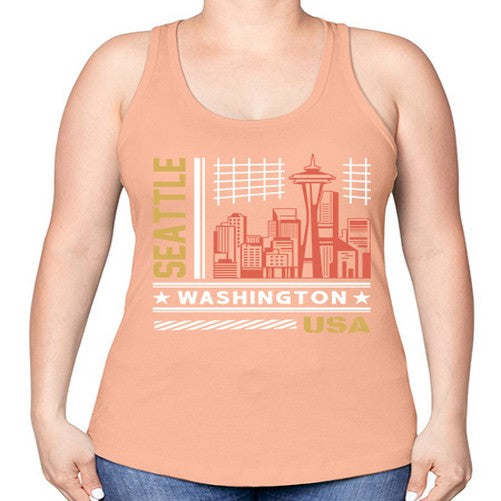 Seattle 1809# - cities -Racerback Tank