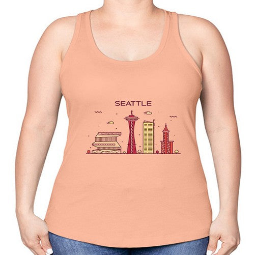 Seattle 1810# - cities -Racerback Tank