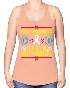Self wareness is a key to self mastery Style 32# - Self awareness -Racerback Tank