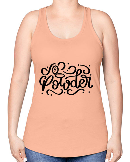 SinglePowder Style 24# - beauty - fashion -Racerback Tank