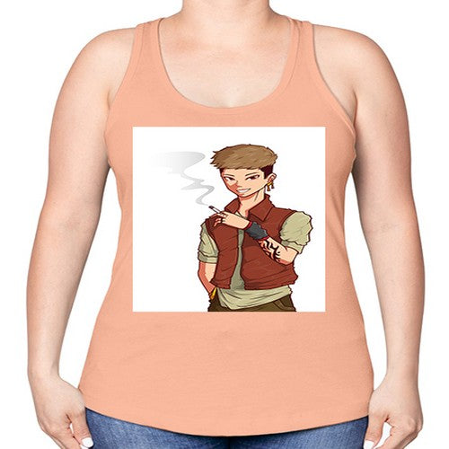 Smoker street boy 61# - anime -Racerback Tank