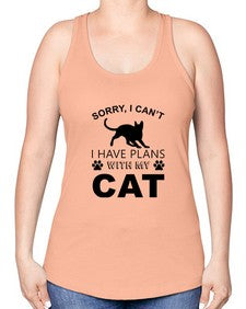 Sorry I Cant Style 116# - cats -Racerback Tank