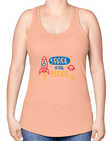 Spaceistheplace 11# - space -Racerback Tank