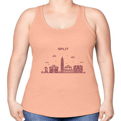 Split 1875# - cities -Racerback Tank