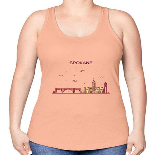 Spokane 1880# - cities -Racerback Tank