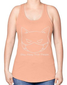 Stay Away from People - cats -Racerback Tank